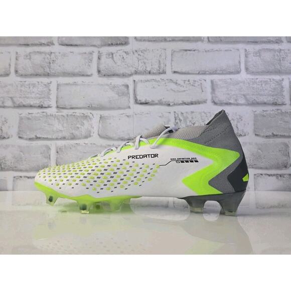 Adidas Predator Accuracy.1 FG White Volt Soccer Cleats GZ0035 Mens Size 6.5 main image 6